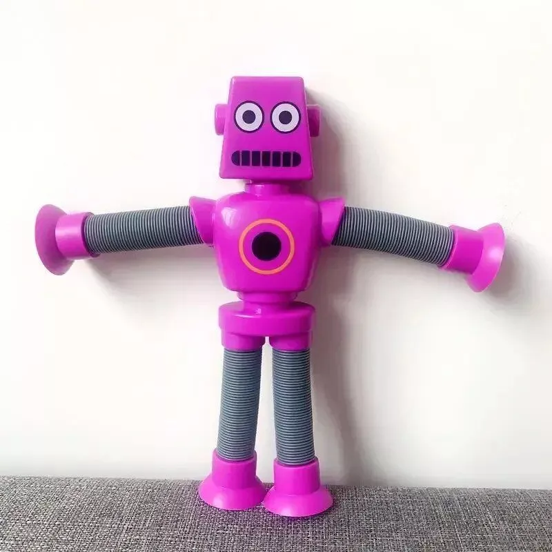Telescopic Robot Puzzle Toy with Suction Cup Limbs
