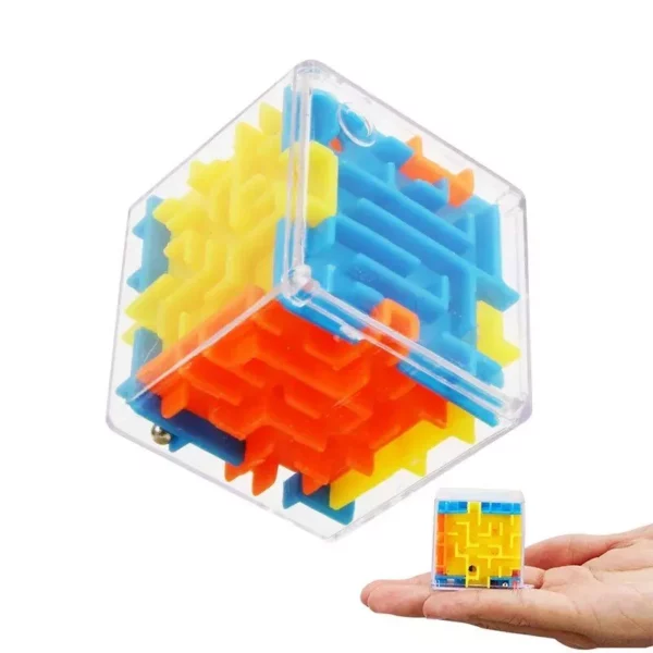 3D Transparent Maze Puzzle Cube: Stress Relief & Brain Booster