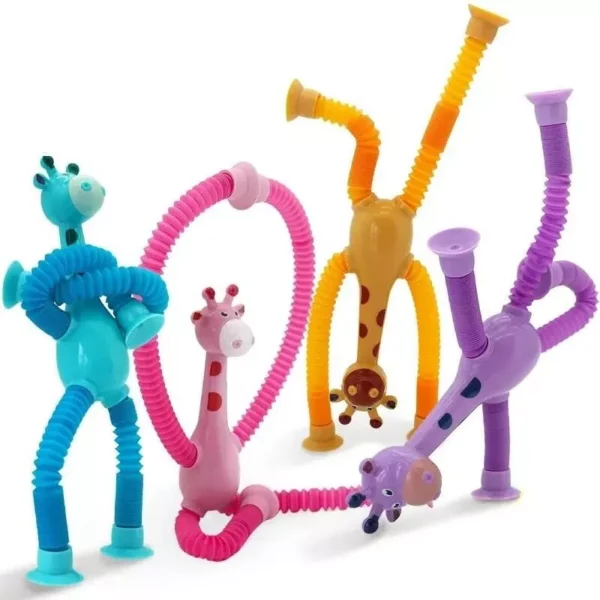 Flexible Giraffe Pop Tube Sensory Toy for Kids & Adults