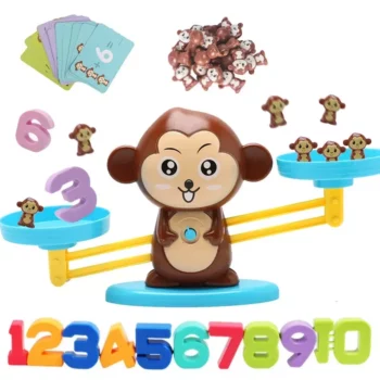 Digital Monkey Balance Scale: Fun Math Learning & Number Match Game