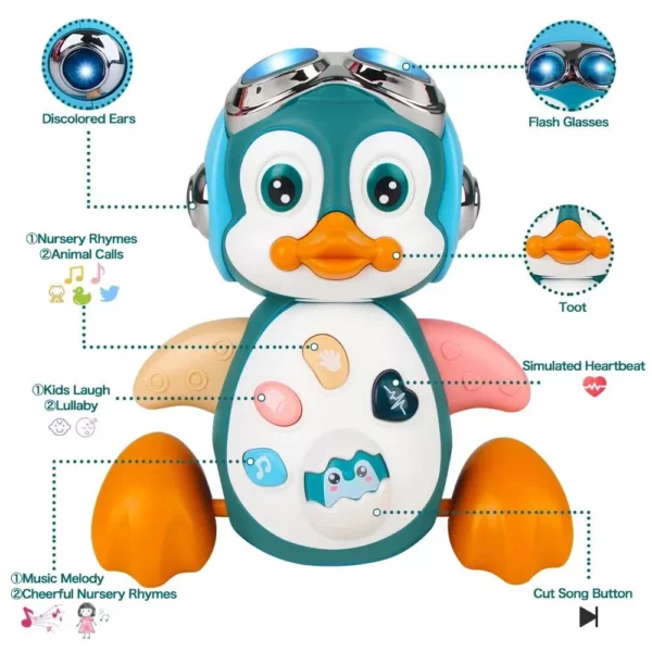 Musical Penguin Baby Crawling Toy