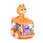 Baby Animal Toy Cars with Light-Up Gears: Interactive Educational Play for Toddlers