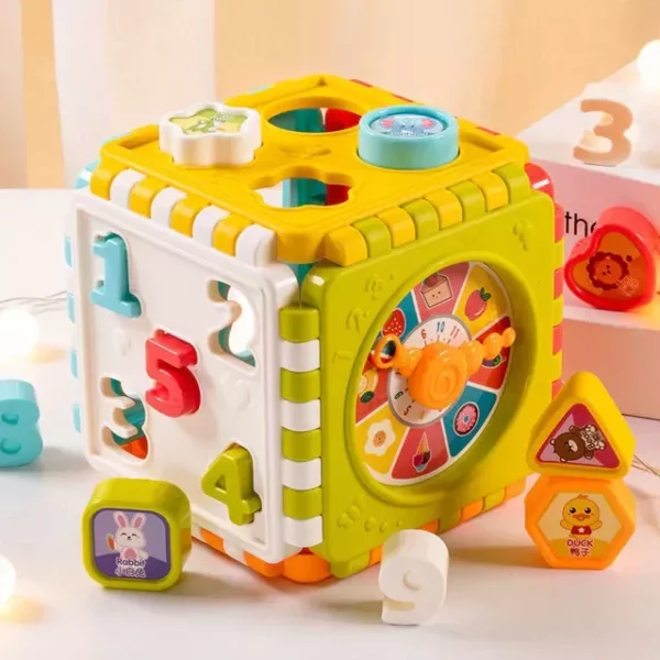 Shape Sorting Activity Cube: A Montessori Toddler’s Delight