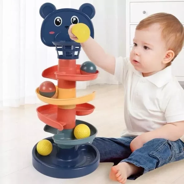 Rotating Ball Tower: Early Education Stacking & Sliding Toy