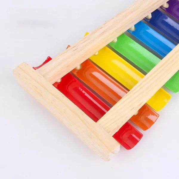 Kids Wooden Xylophone: Rainbow/Macaroon Musical Puzzle Toy for Early Education