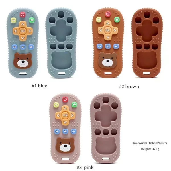 Remote Control Bear-Shaped Baby Silicone Teething Toy