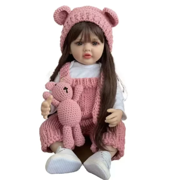 Realistic Lifelike Reborn Toddler Girl Doll – 22″ Full Body Silicone, Perfect Gift for Children