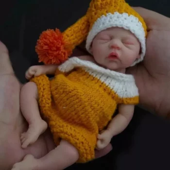 7″ Micro Preemie Lifelike Silicone Baby Dolls – “Sarah” and “Theo” – Realistic Mini Newborn Dolls for Children