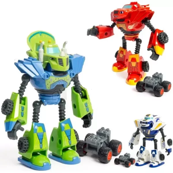 Transforming Monster Machines Toy Cars – Deformable Action Figure Robots for Kids