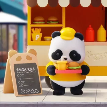 Adorable Panda Roll Burger Truck Desk Decoration