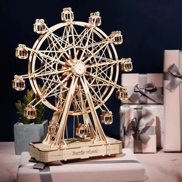 3D Rotatable Ferris Wheel Wooden Model Kit