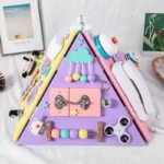 Children's Multi-functional Pyramid Four-sided Busy Board