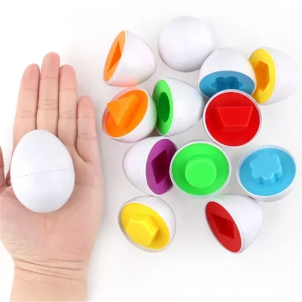 Montessori Smart Eggs 3D Puzzle Set - 6pcs Educational Jigsaw Game for Kids - Image 2