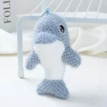 Charming Cartoon Dolphin Plush Keychain - Cute Animal Bag Charm for All Ages