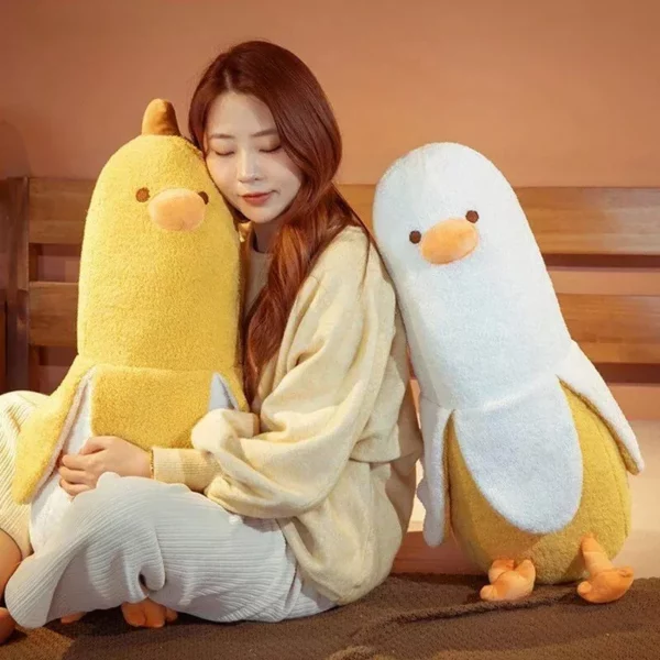 Adorable Cartoon Duck Banana Plush Pillow – Cute & Cuddly Room Decor