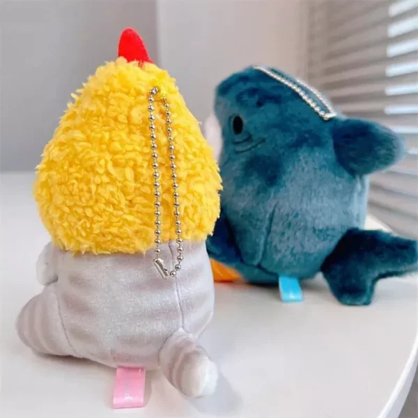 Adorable Shark-Cat Plush Keychain: Soft Toy Pendant for Decoration & Gifting