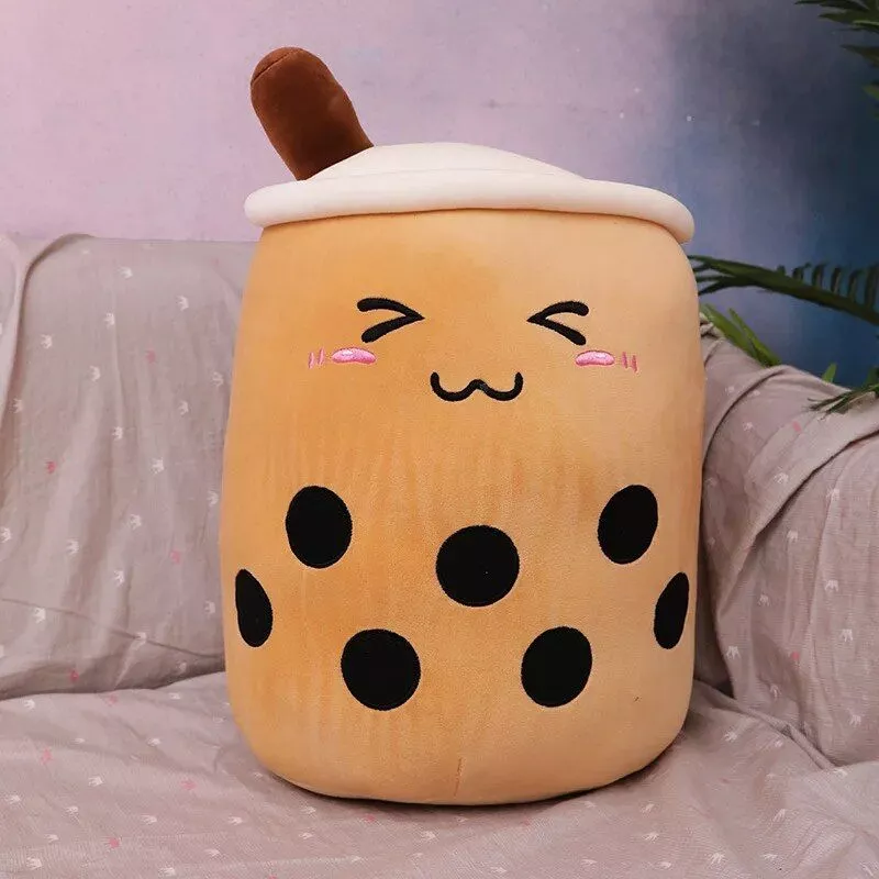 Bubble Tea Cup Plush Toy – Cute Fruit Milk Tea Design Stuffed Doll