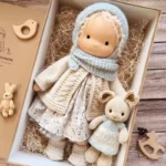 Handmade Soft Stuffed Waldorf Doll - Organic Cotton Comfort Toy for Children