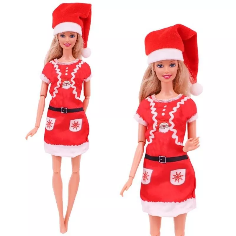 Christmas Festive Doll Dress Set – Santa & Tree Outfits for 11.8inch Dolls, Perfect for Kids’ Holiday Gifts