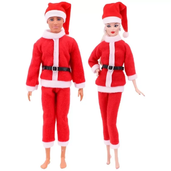 Christmas Festive Doll Dress Set – Santa & Tree Outfits for 11.8inch Dolls, Perfect for Kids’ Holiday Gifts