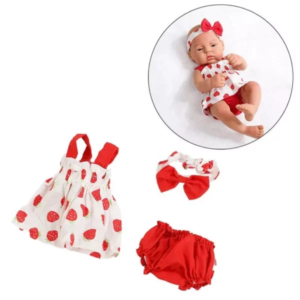 Elegant 40cm Doll Dress and Skirt Set for 16-inch Reborn Dolls – Charming Doll Clothes Collection