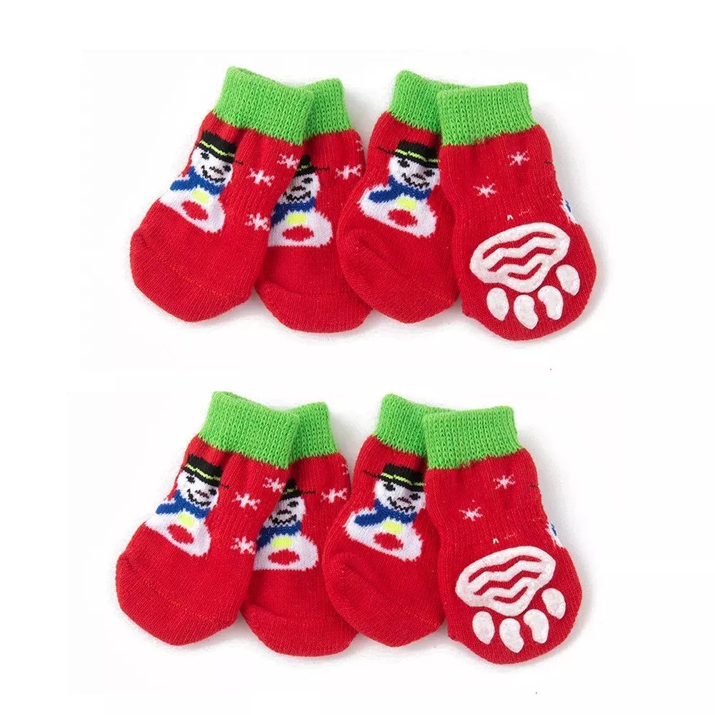 Premium Anti-Slip Knitted Dog Socks for Winter Warmth & Furniture Protection