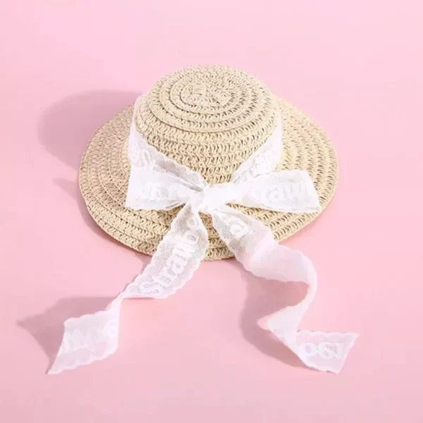 Adjustable Floral Straw Sunhat for Pets