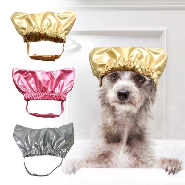 Waterproof Pet Shower Cap with Adjustable Strap for Dogs & Cats - Image 7