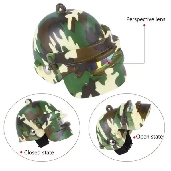 Adjustable Pet Chicken Helmet with Protective Visor