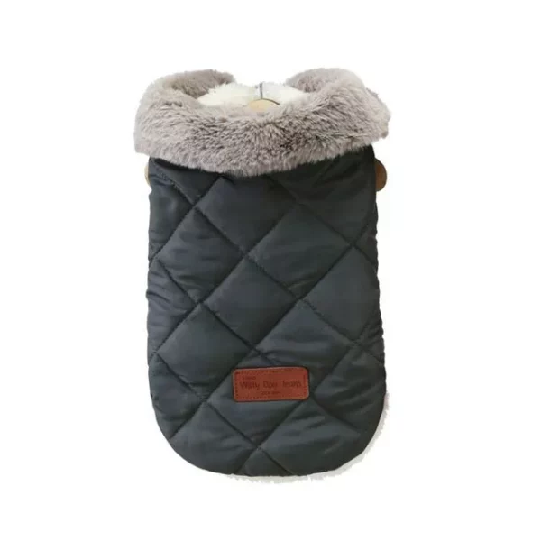 Chic Warm Winter Pet Jacket with Fur Collar for Small Dogs and Cats - Image 4