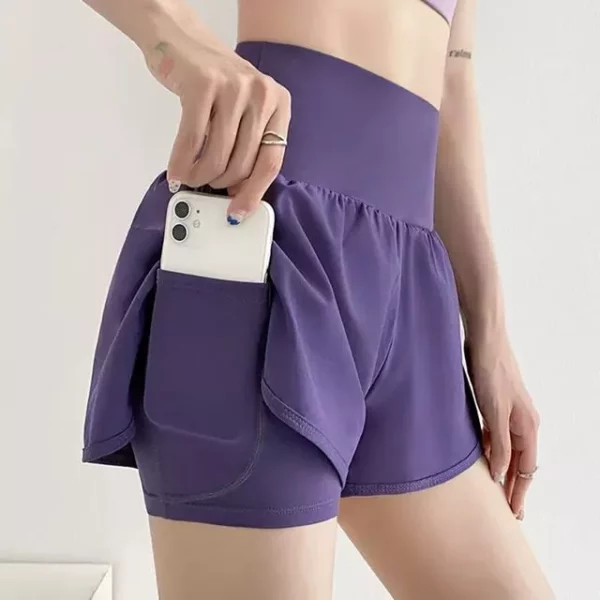 High-Waist Elastic Sport Shorts for Women