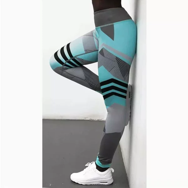 Geometric Quick Dry Yoga Leggings - Image 7