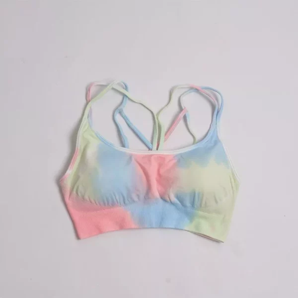 Tie-Dye Seamless Yoga & Gym Two-Piece Set for Women