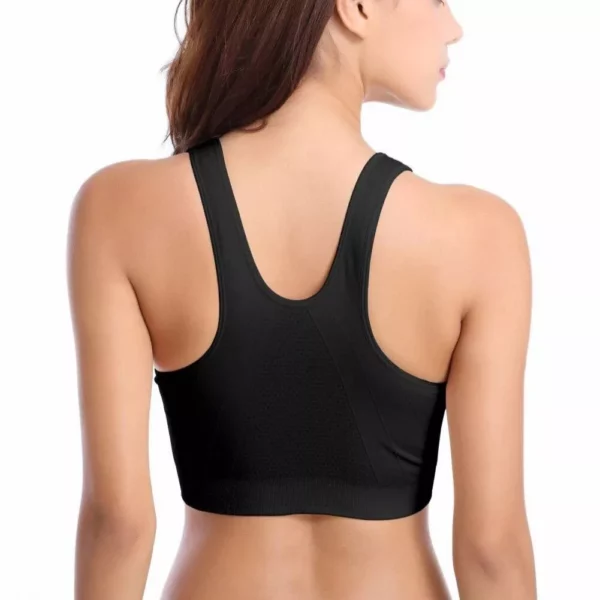 Zip-Front Breathable Sports Bra for Active Women - Image 3