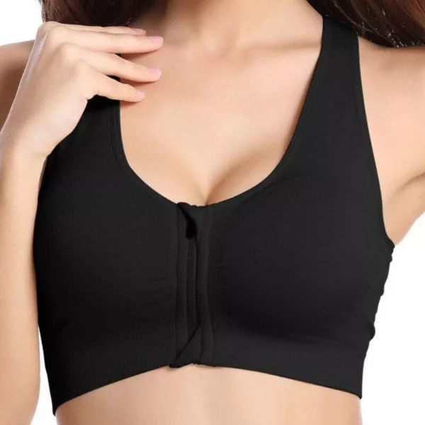 Zip-Front Breathable Sports Bra for Active Women - Image 2