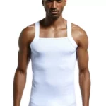 Men's Square-Cut Cotton Ribbed Tank Tops