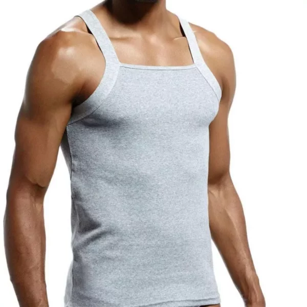 Men's Square-Cut Cotton Ribbed Tank Tops - Image 5