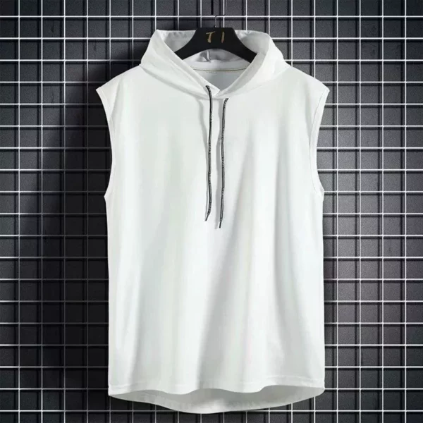 Men's Sleeveless Hooded Gym & Casual Tank Top - Image 3