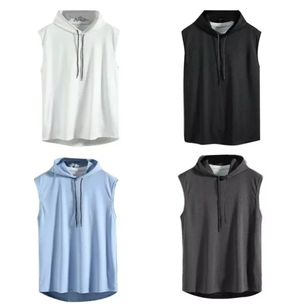 Men’s Sleeveless Hooded Gym & Casual Tank Top