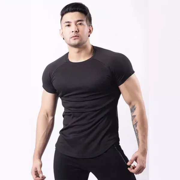 Men's Breathable Cotton Sports T-Shirt - Image 3