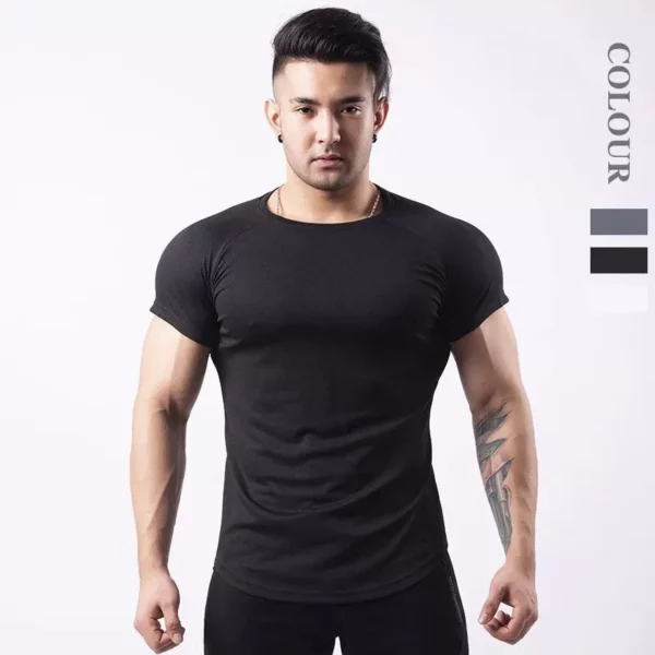 Men's Breathable Cotton Sports T-Shirt - Image 2