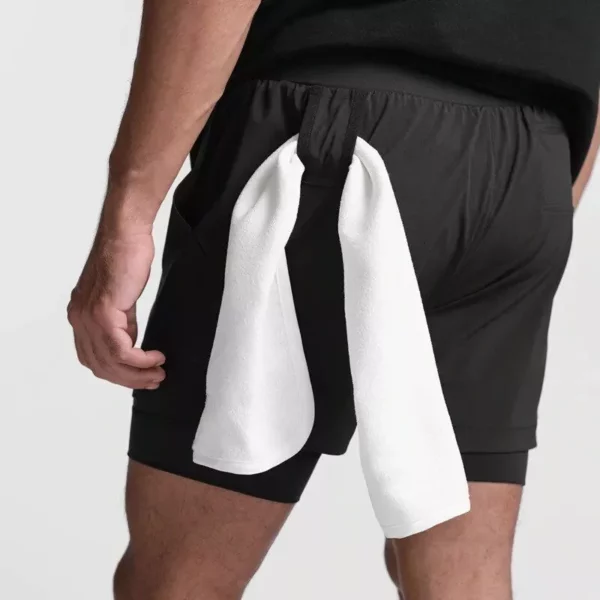 Men's 2-in-1 Breathable Running Shorts - Double Layer, Fitness & Jogging Gear - Image 7