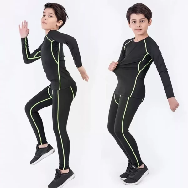 Children’s Quick-Dry Thermal Sportswear – Breathable, High-Elasticity, for Basketball & Football