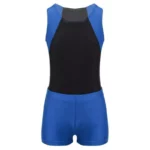 Boys Gymnastics Sleeveless Bodysuit & Shorts Set - Quick-Dry, Stretchy, Active Training Gear