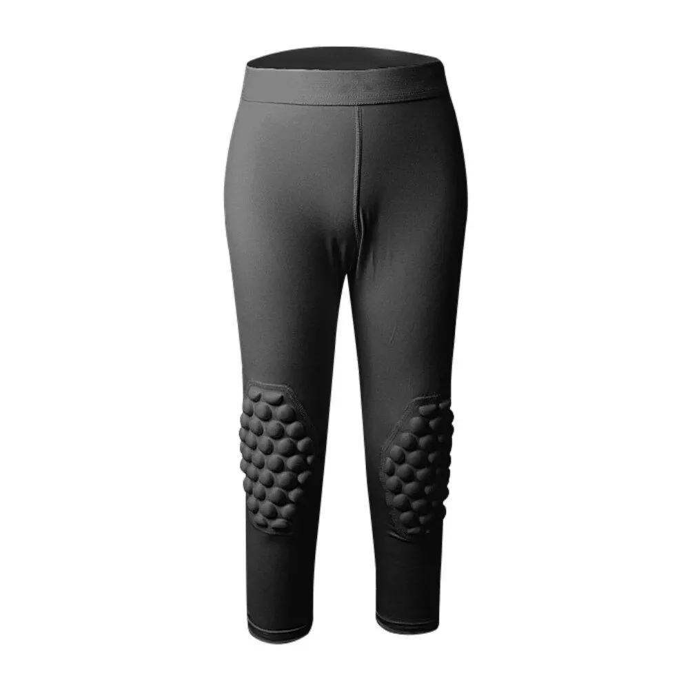 Kids’ 3/4 Sports Protective Leggings: Quick-Dry, Anti-Collision for Football, Basketball & More