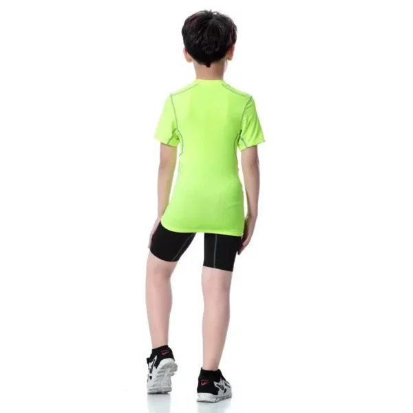 Quick-Dry Compression Sport T-Shirt for Kids – Unisex, Breathable, & Customizable