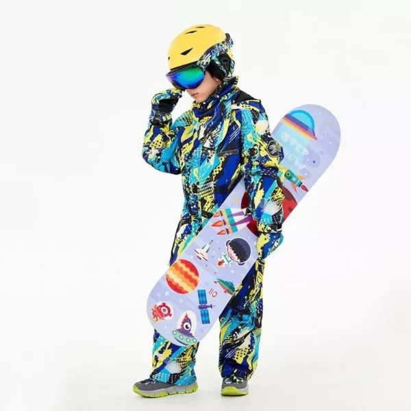 Kids Winter Snowsuit – Windproof Hooded Ski Jumpsuit for Boys and Girls