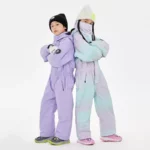 Kids Winter Snowsuit - Windproof Hooded Ski Jumpsuit for Boys and Girls