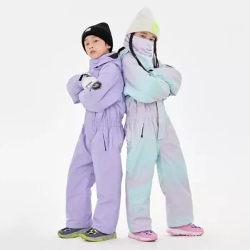 Kids Winter Snowsuit – Windproof Hooded Ski Jumpsuit for Boys and Girls