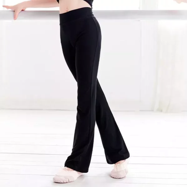 Kids’ Versatile Flare Yoga & Dance Pants – High Waist, Comfort Fit